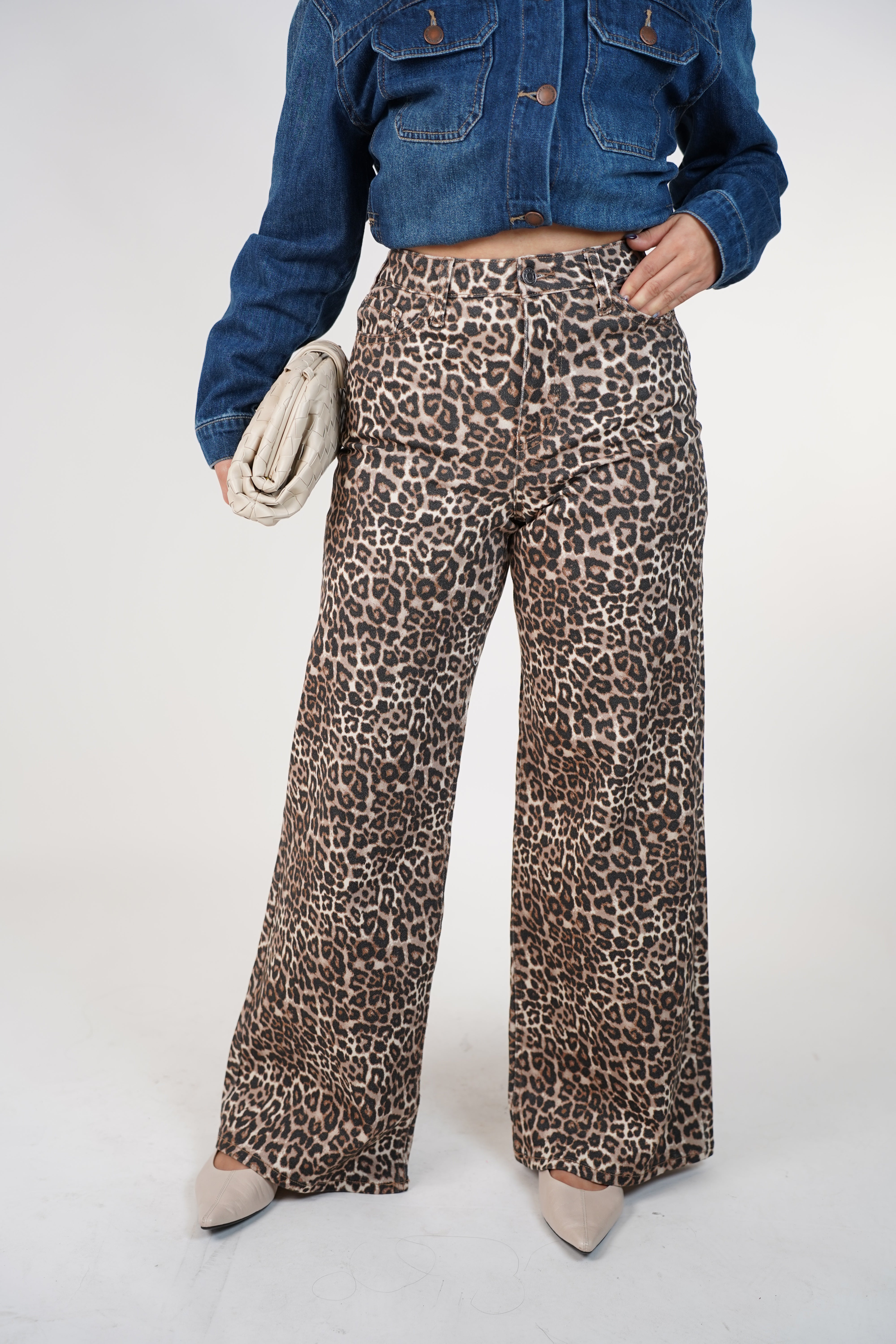 Javini Leopard WideLeg Jeans – Bold Chic Statement Denim