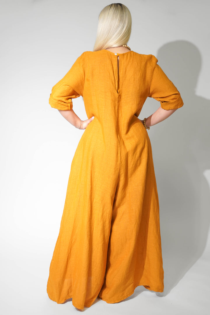 Alina Linen Jumpsuits - Carema Boutique