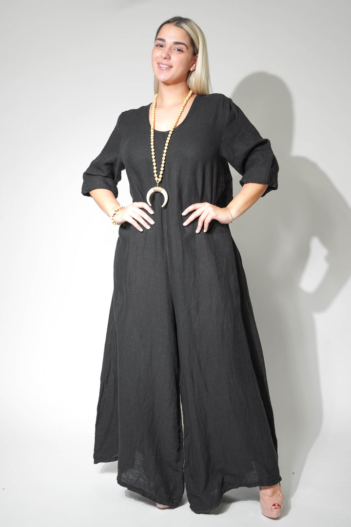 Alina Linen Jumpsuits - Carema Boutique