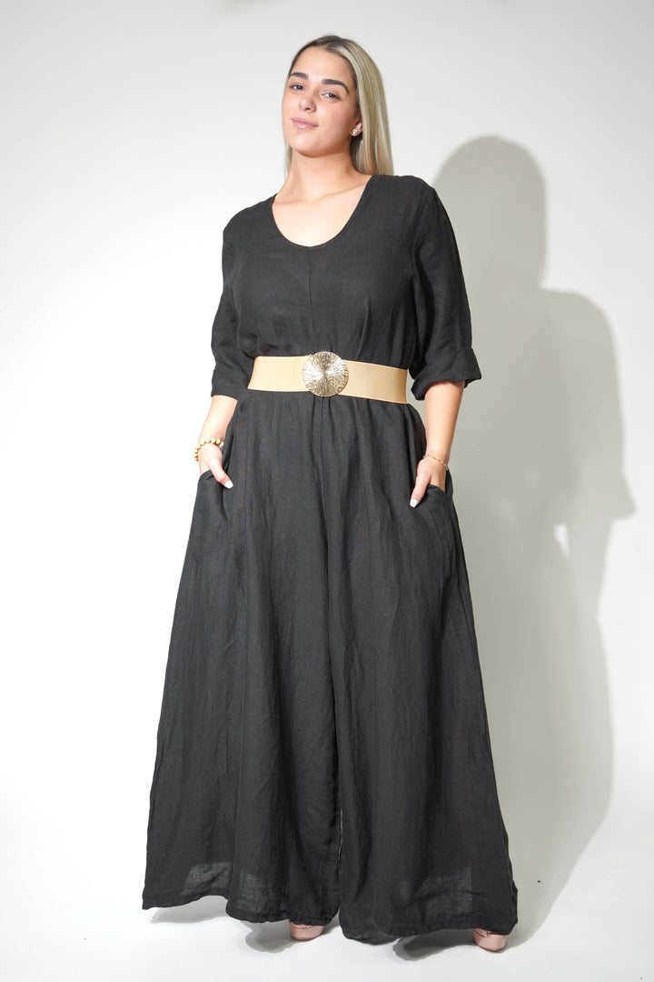 Alina Linen Jumpsuits - Carema Boutique