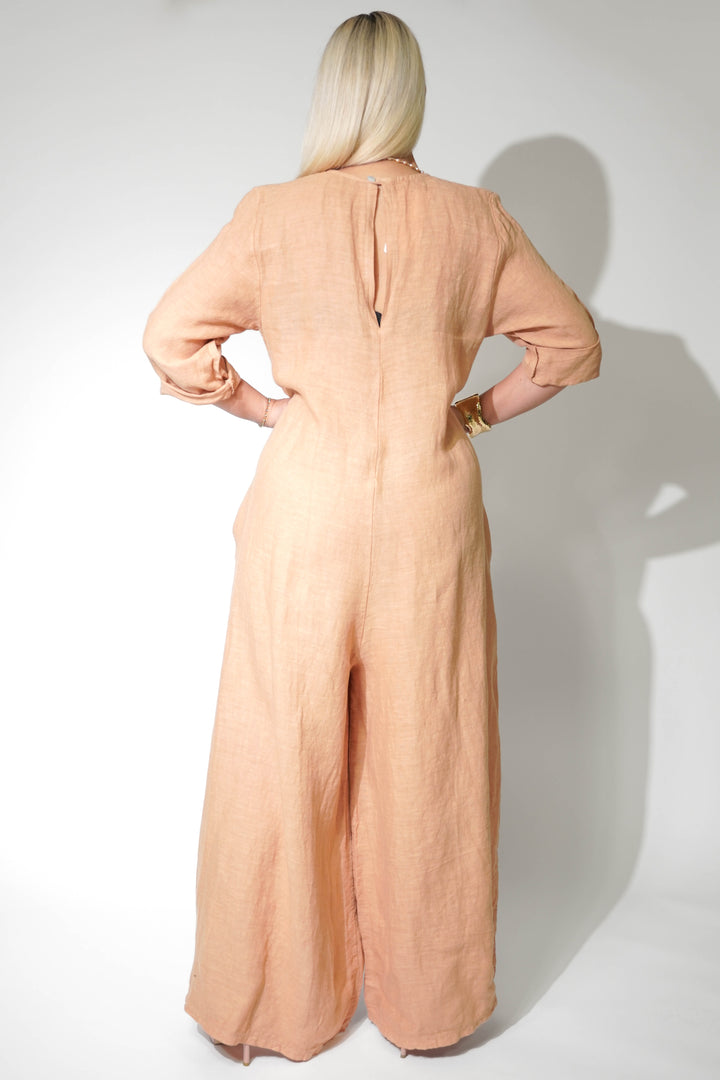 Alina Linen Jumpsuits - Carema Boutique