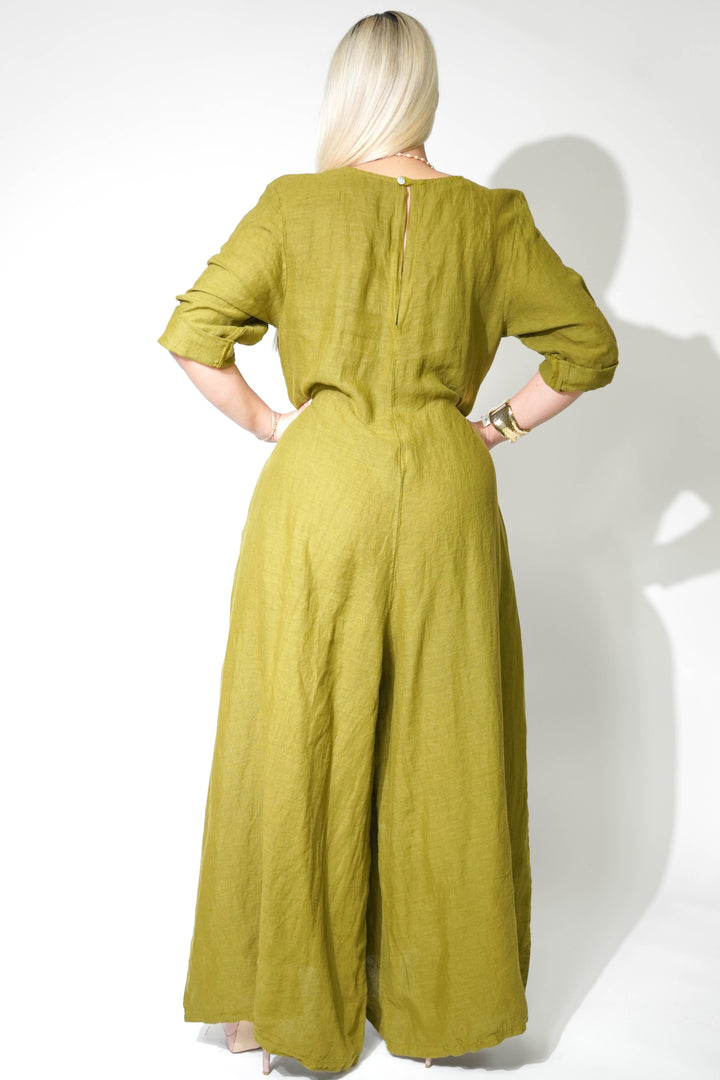 Alina Linen Jumpsuits - Carema Boutique