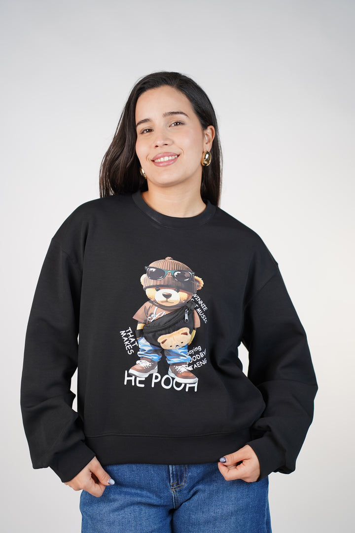 Teddlyn Double Bear Sweater – Playful Cozy Graphic Knit