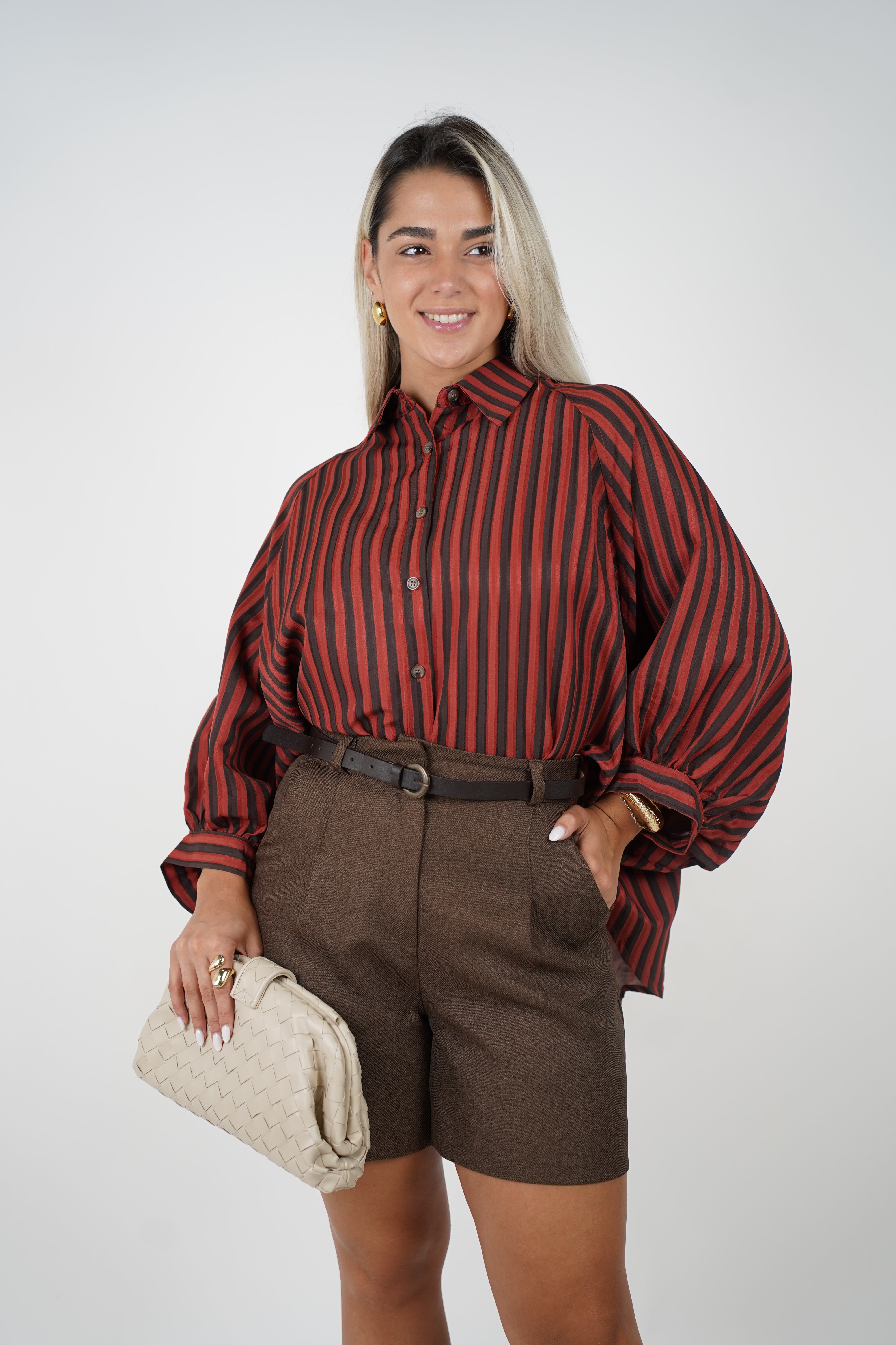 Zeyla Belted Bermudas – Tailored High-Waist Shorts for Effortless Power Looks