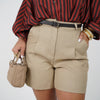 Zeyla Belted Bermudas – Tailored High-Waist Shorts for Effortless Power Looks