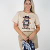 Yanel Baby Bear Graphic Top – Soft White Tee with 3D Bear and Streetwear Vibes