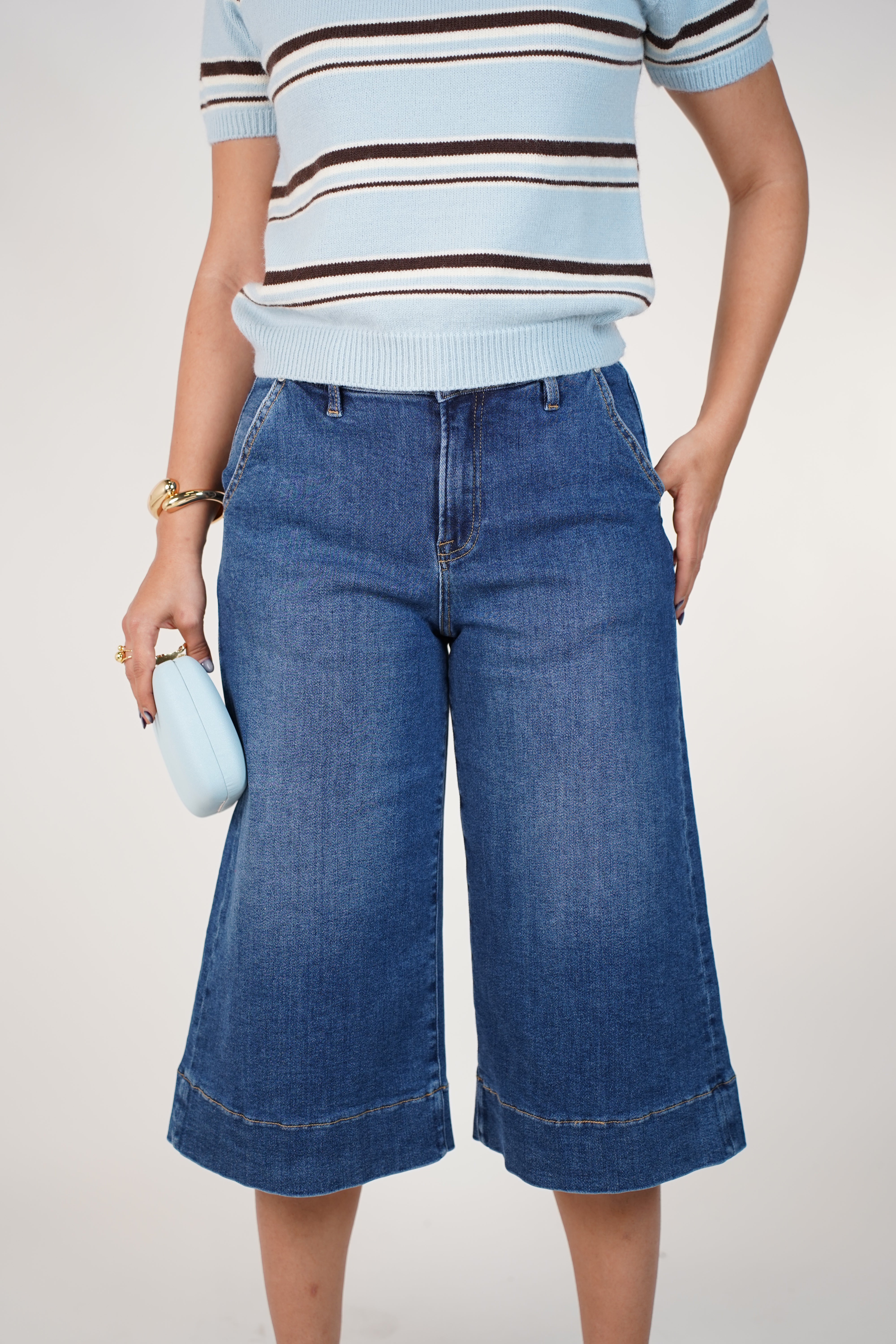 Ismera Cropped Jeans – Modern Wide-Leg Denim Culotte