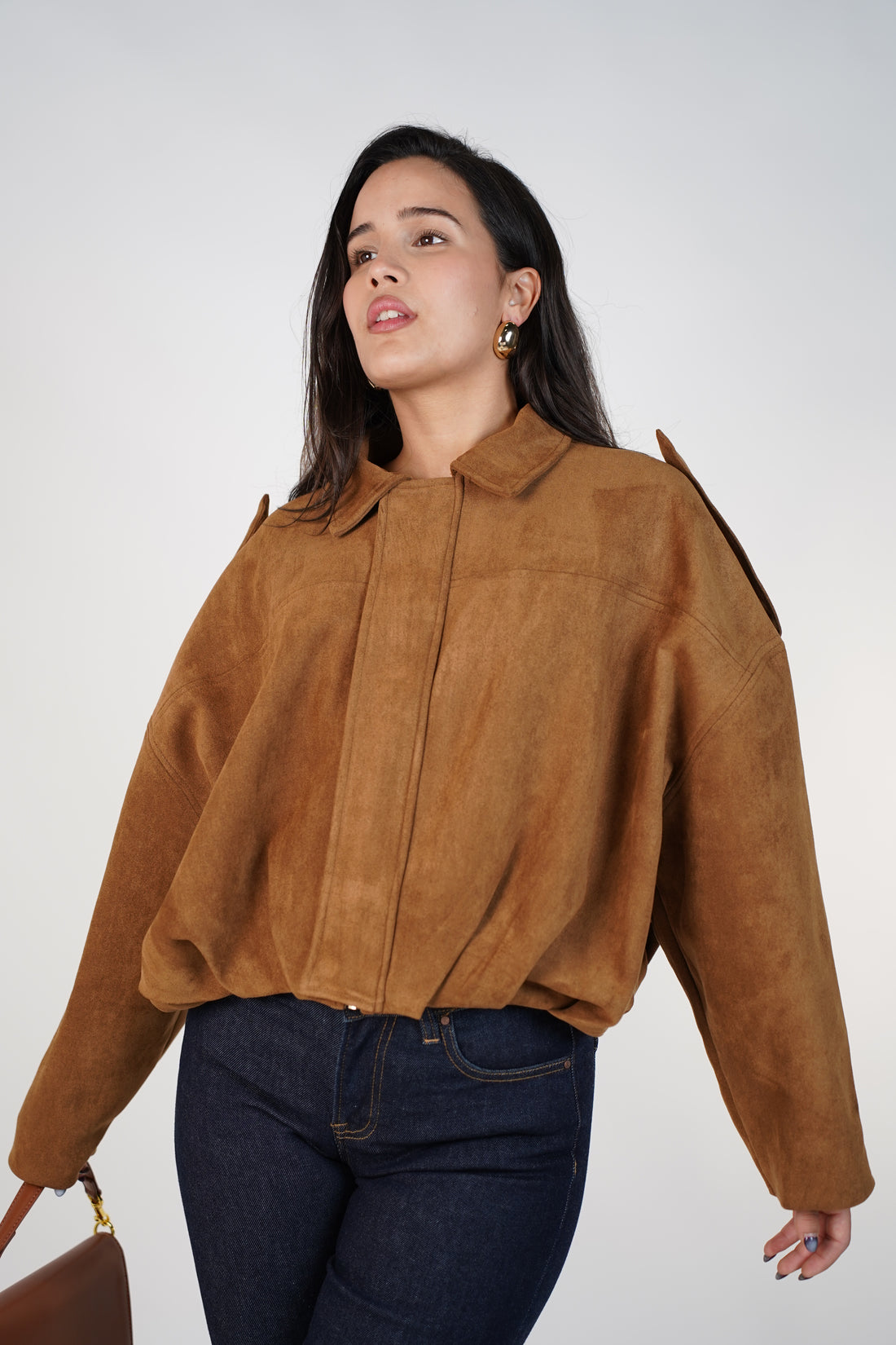 Yavine Suede Jacket – Luxe Soft Oversized Suede Layer