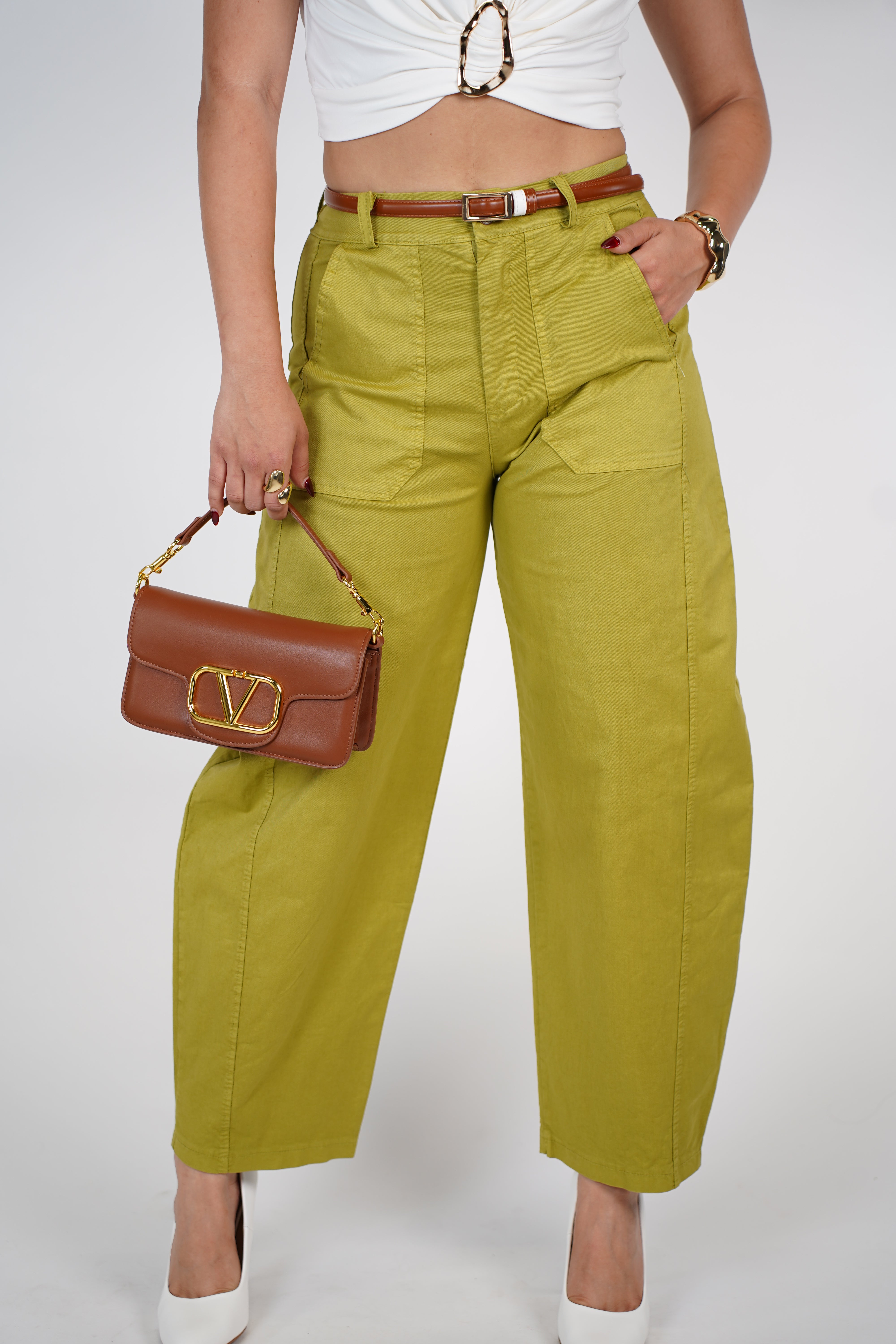 Jasa Belted Pants – Effortless Style with a Structured Fit