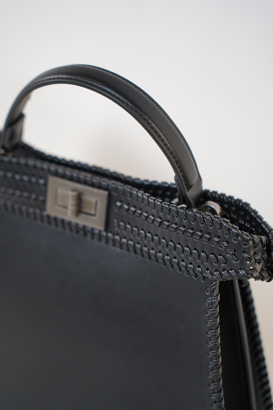 Solenne Leather Bag – Elegant Top-Handle Statement Purse