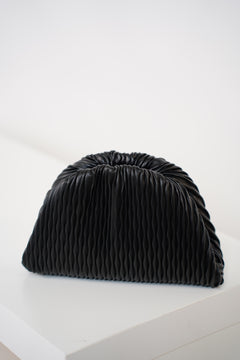 Vixar Textured Clutch – Modern Pleated Evening Bag