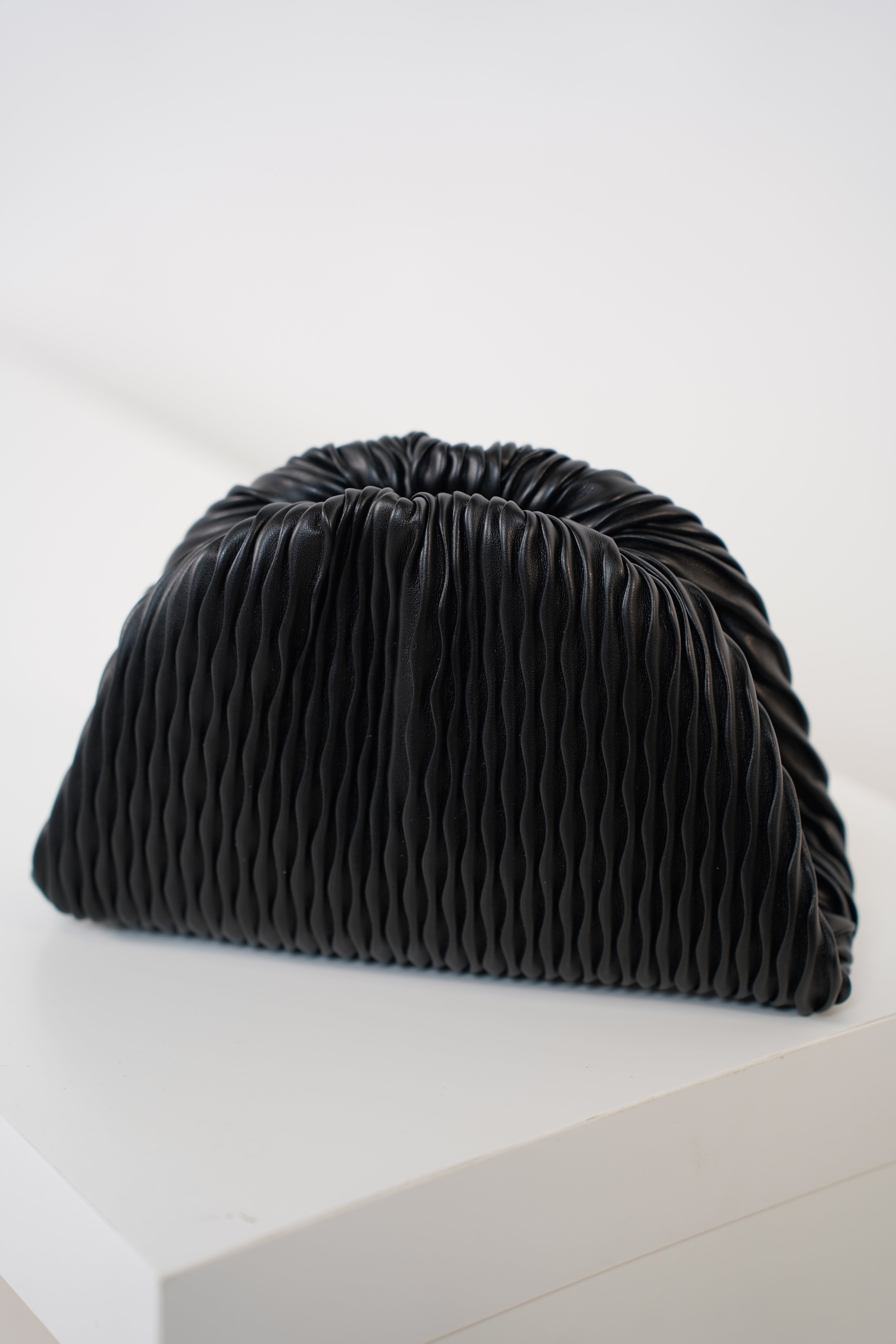 Vixar Textured Clutch – Modern Pleated Evening Bag