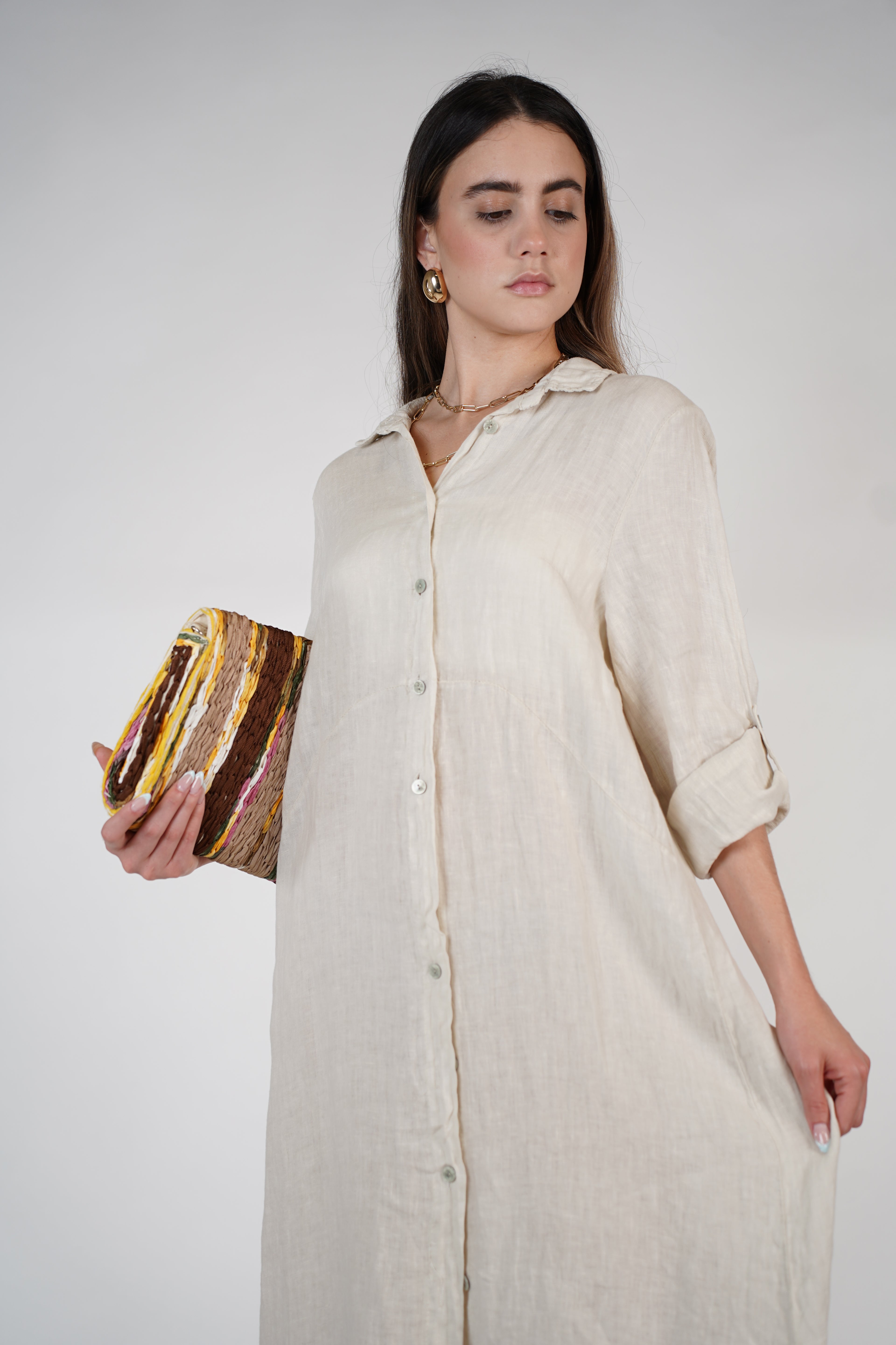 Marzei Linen Maxi Dress Button-Down Long Shirt Dress, One Size, Multiple Colors Mint Green Marzei Linen Maxi Dress Button-Down Long Shirt Dress, One Size, Multiple Colors Mint Green