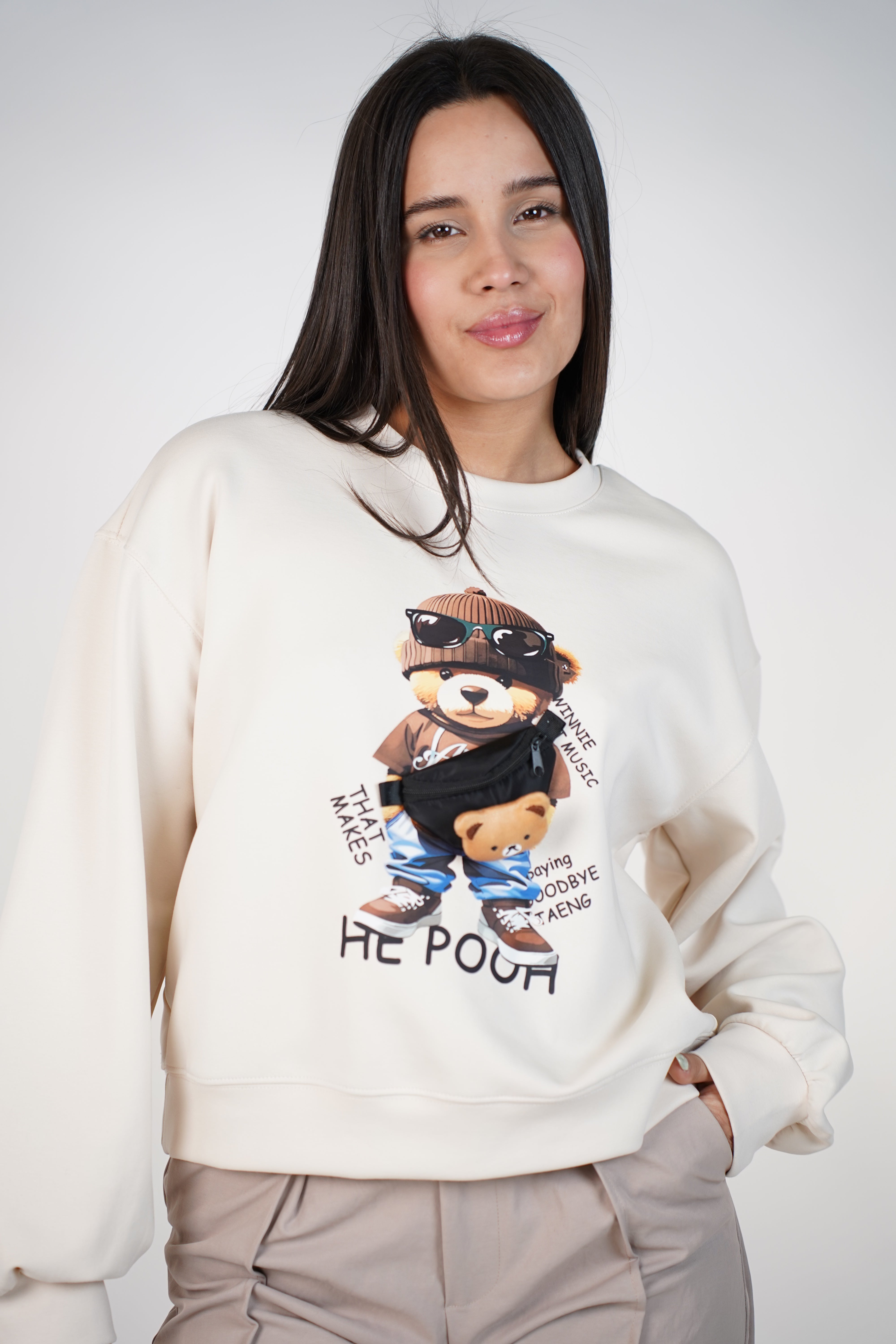 Teddlyn Double Bear Sweater – Playful Cozy Graphic Knit