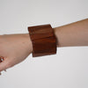 Omera Stretchy Bracelet – Earthy Wood-Inspired Color Block Bangle