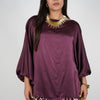 Luma Satin Blouse – Plum Radiance with Effortless Flow