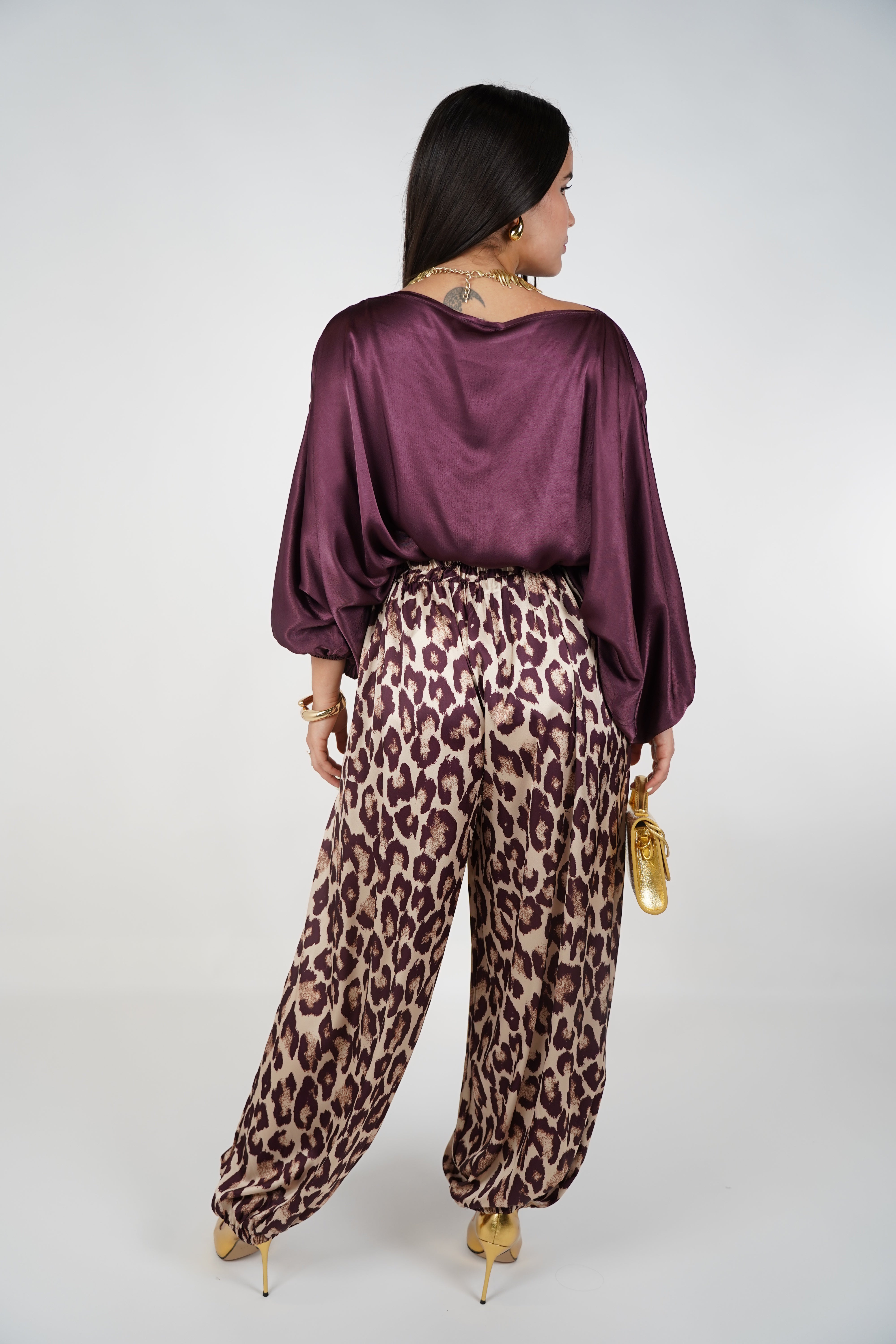 Alia Stamped Aladdin Joggers – Bold Leopard Meets Luxe Ease