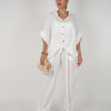 Jovina Linen Flower Pants Set – Effortless Breezy Style