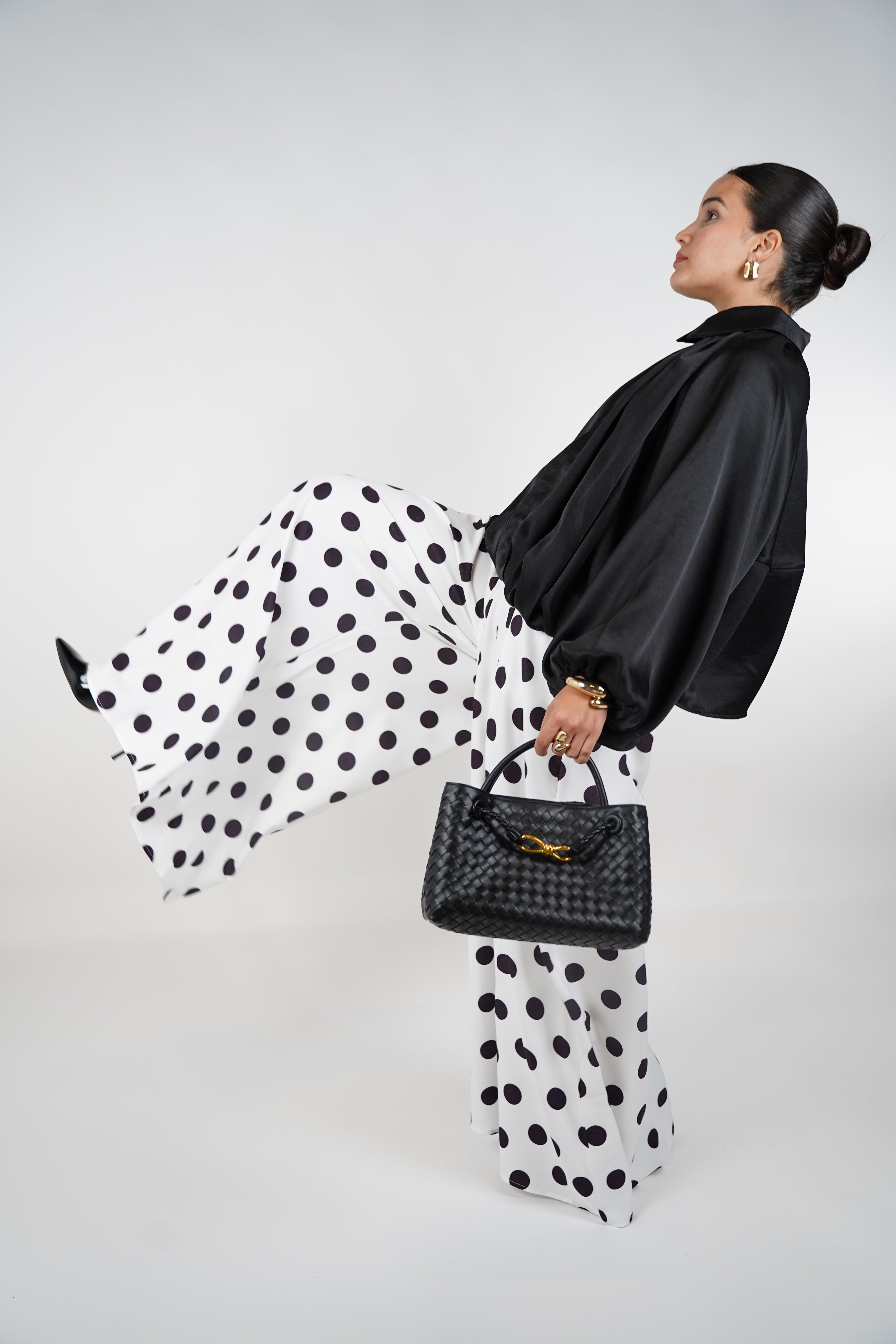 Ruby Polka Dot Palazzo Pants – Statement Volume with Retro Charm