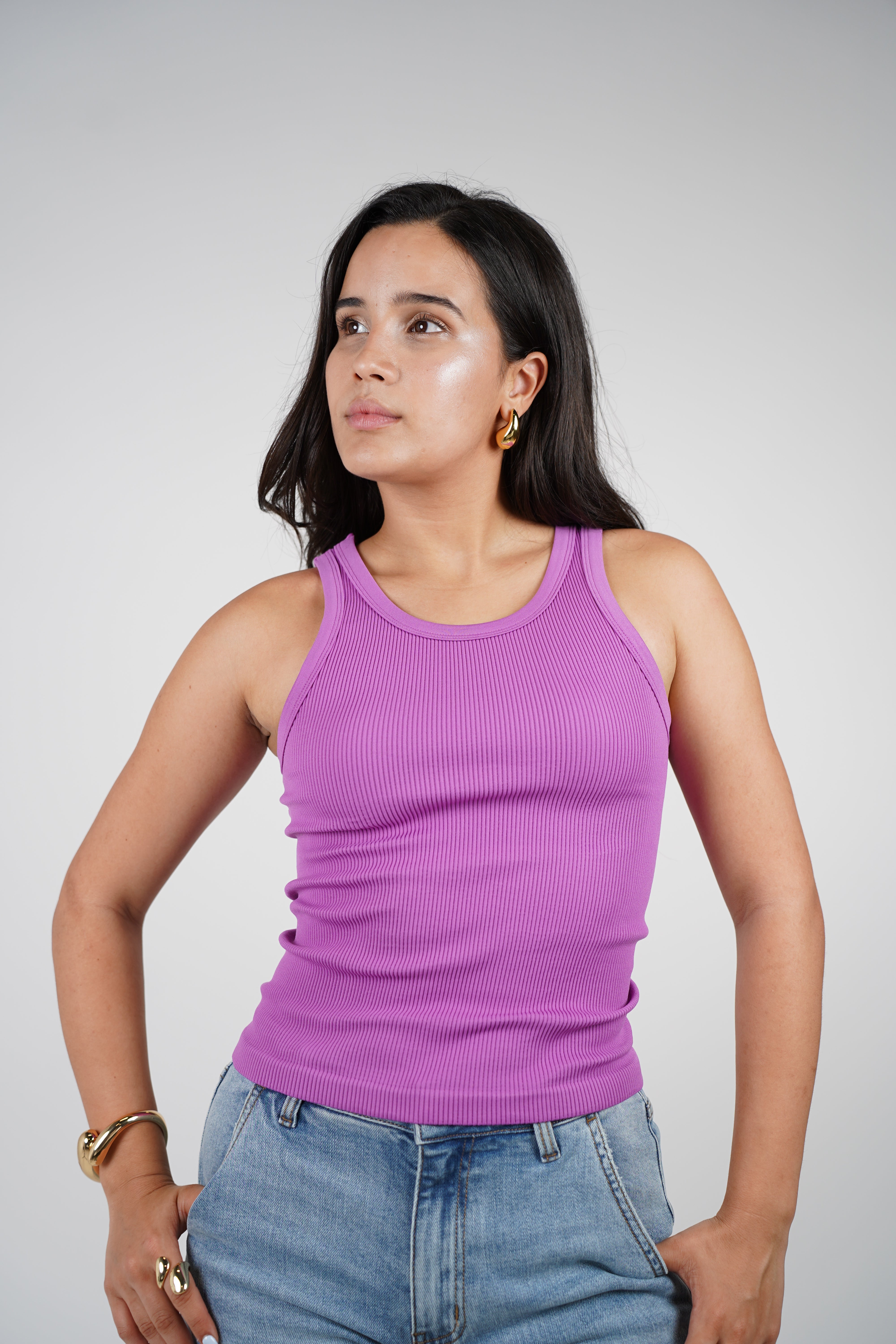 Calen Ribbed Tank Top – Soft Basic Layering Piece