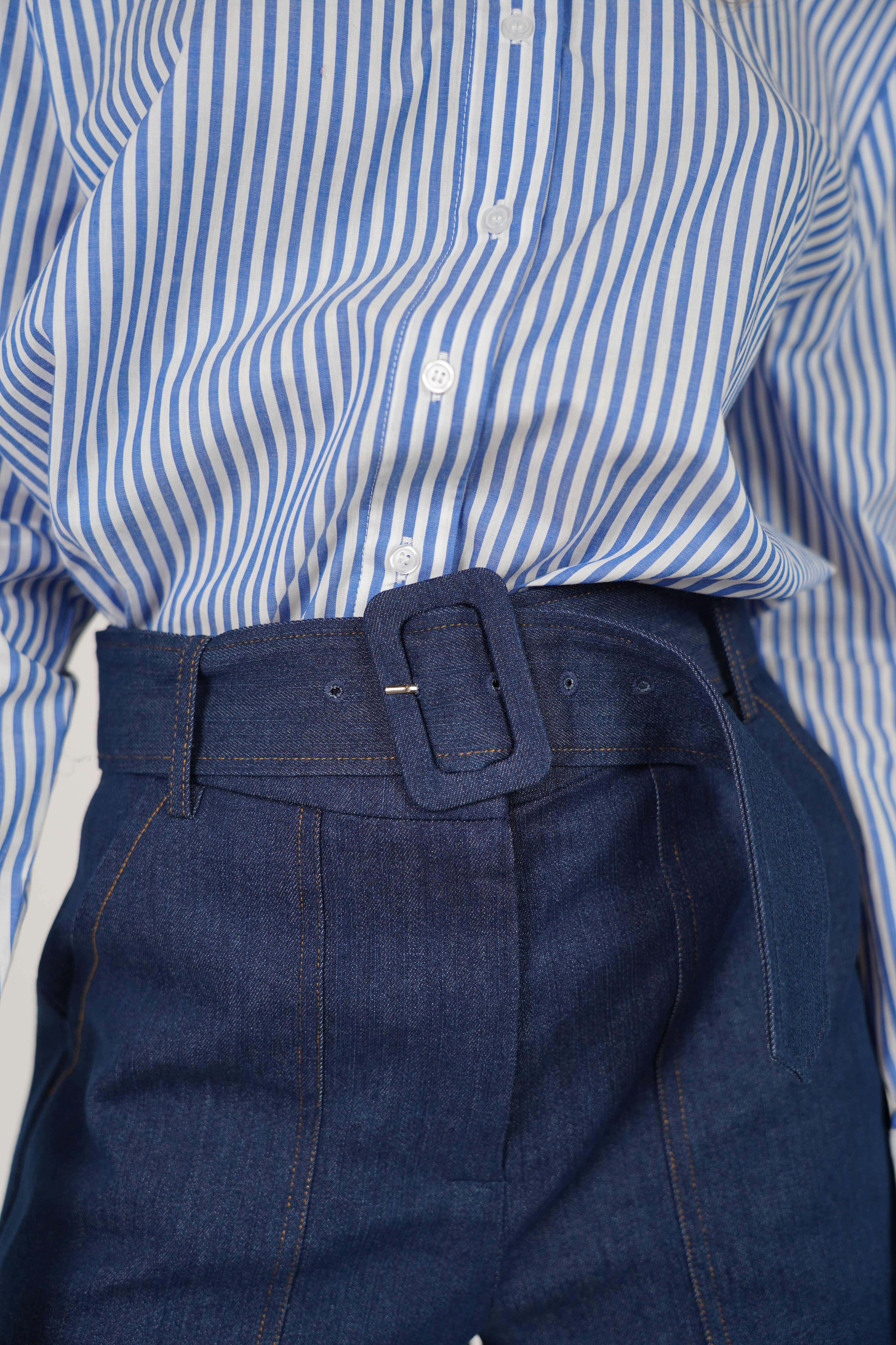 Norma Striped Shorts Set – Crisp, Chic & Polished