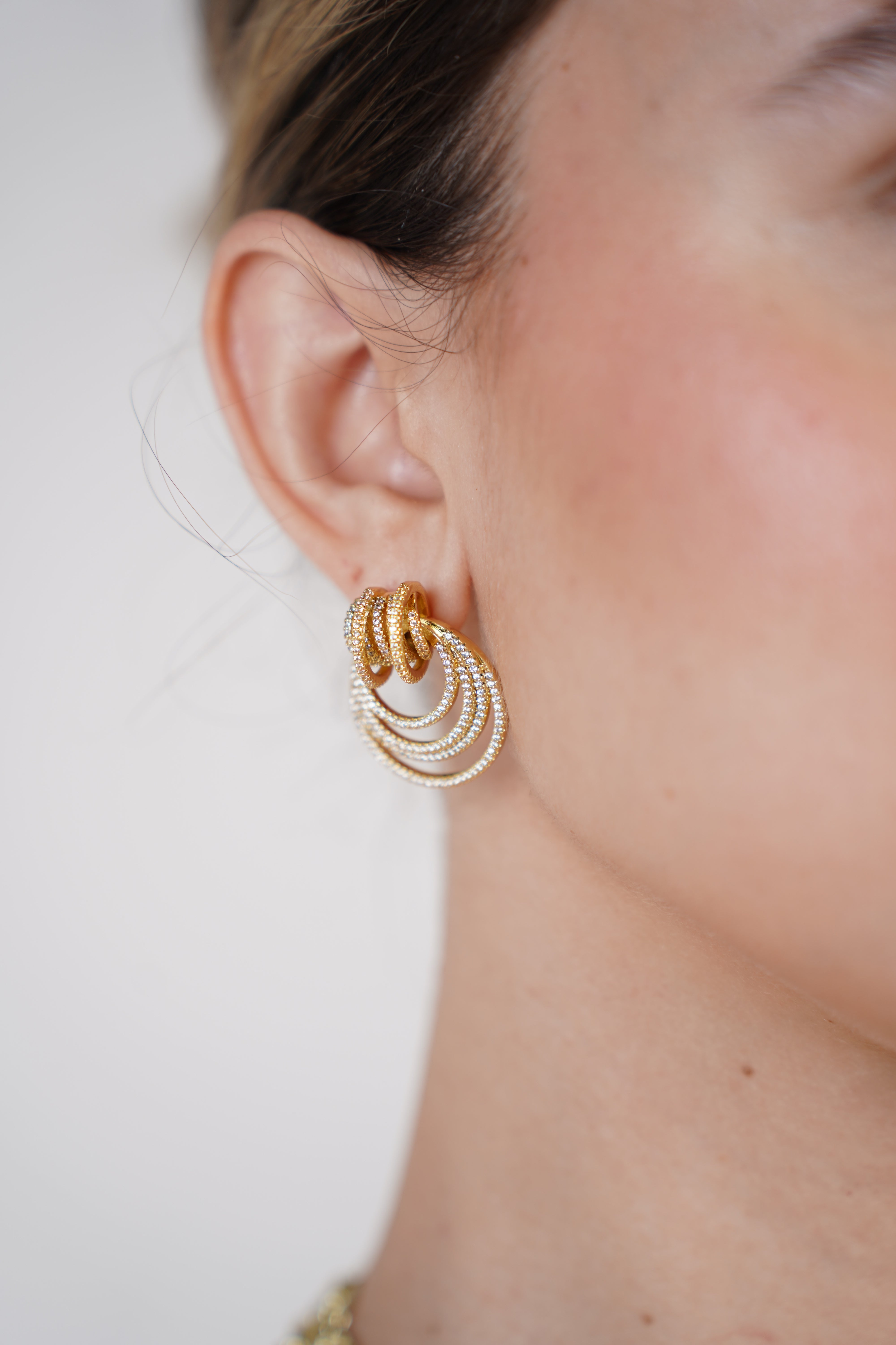 Vira Diamond Earrings – Multi-Hoop Sparkle Elegance