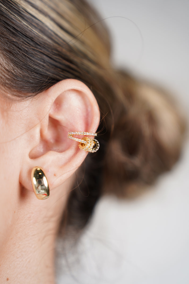 Vonni Ear Cuff – Sparkling Gold Wrap Cuff