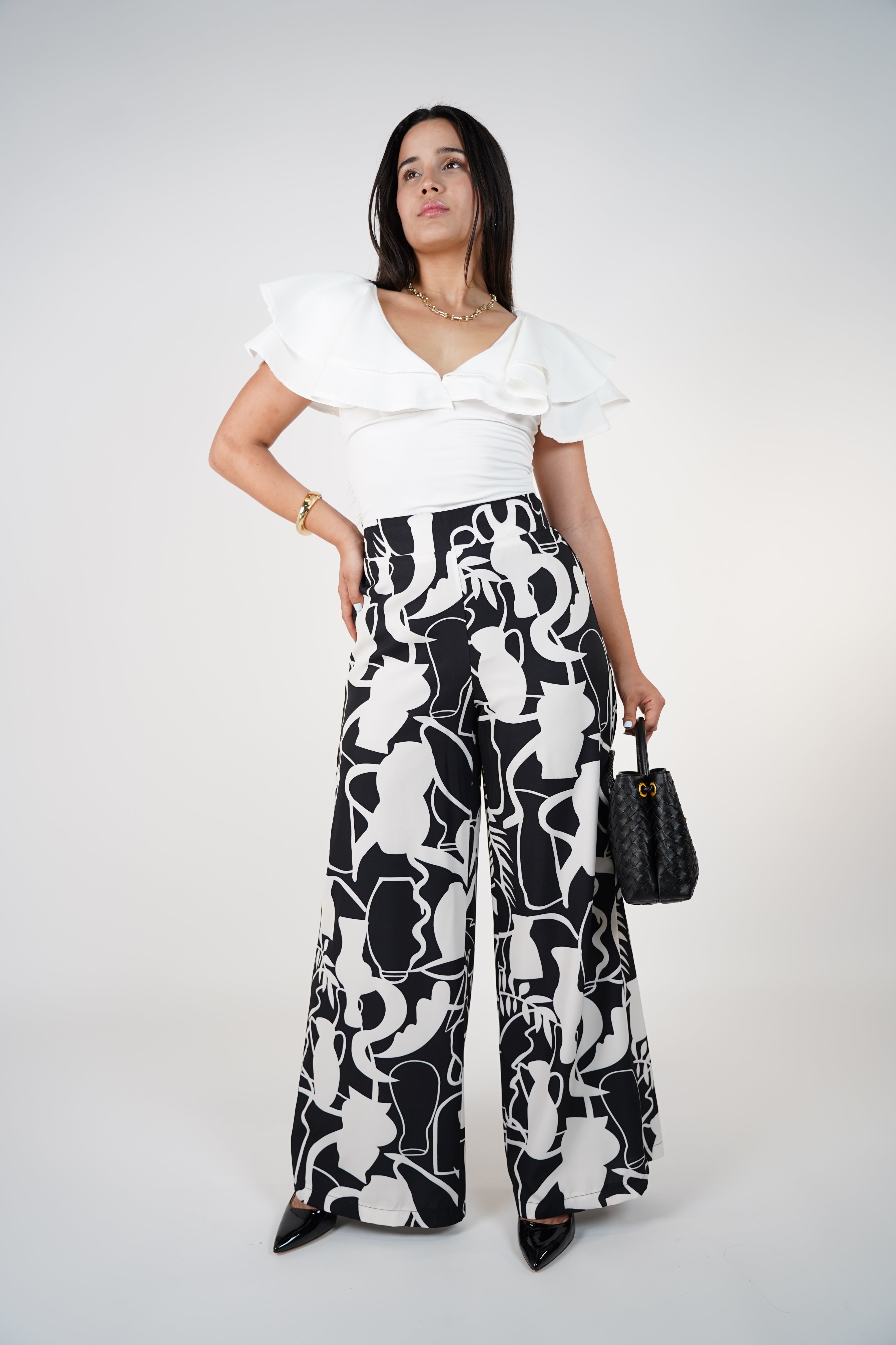 Zamiya Pants Set – Bold Wide-Leg Printed Duo