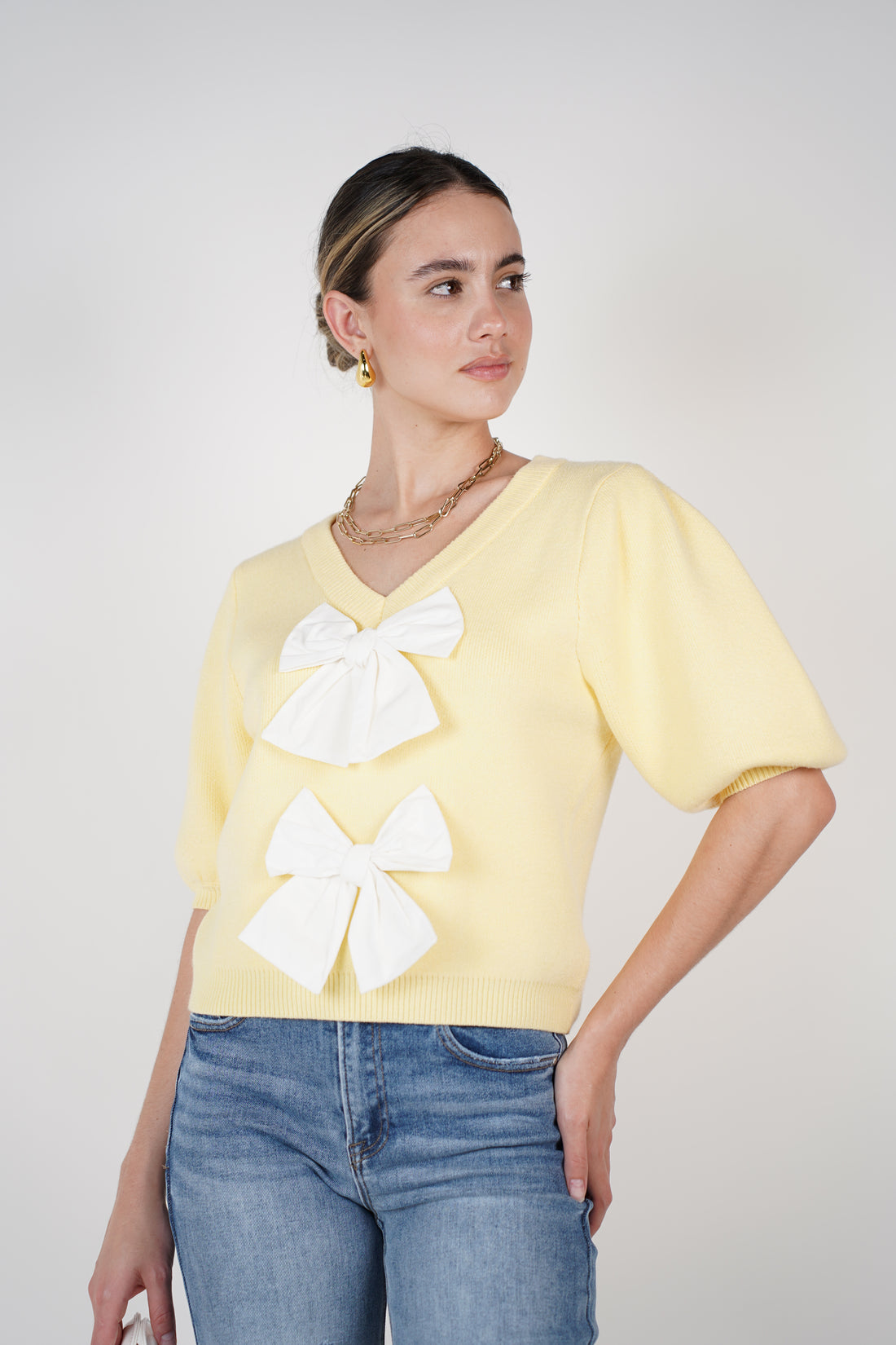 Genevieve Sweater – Sweet Charm with Statement Bows
