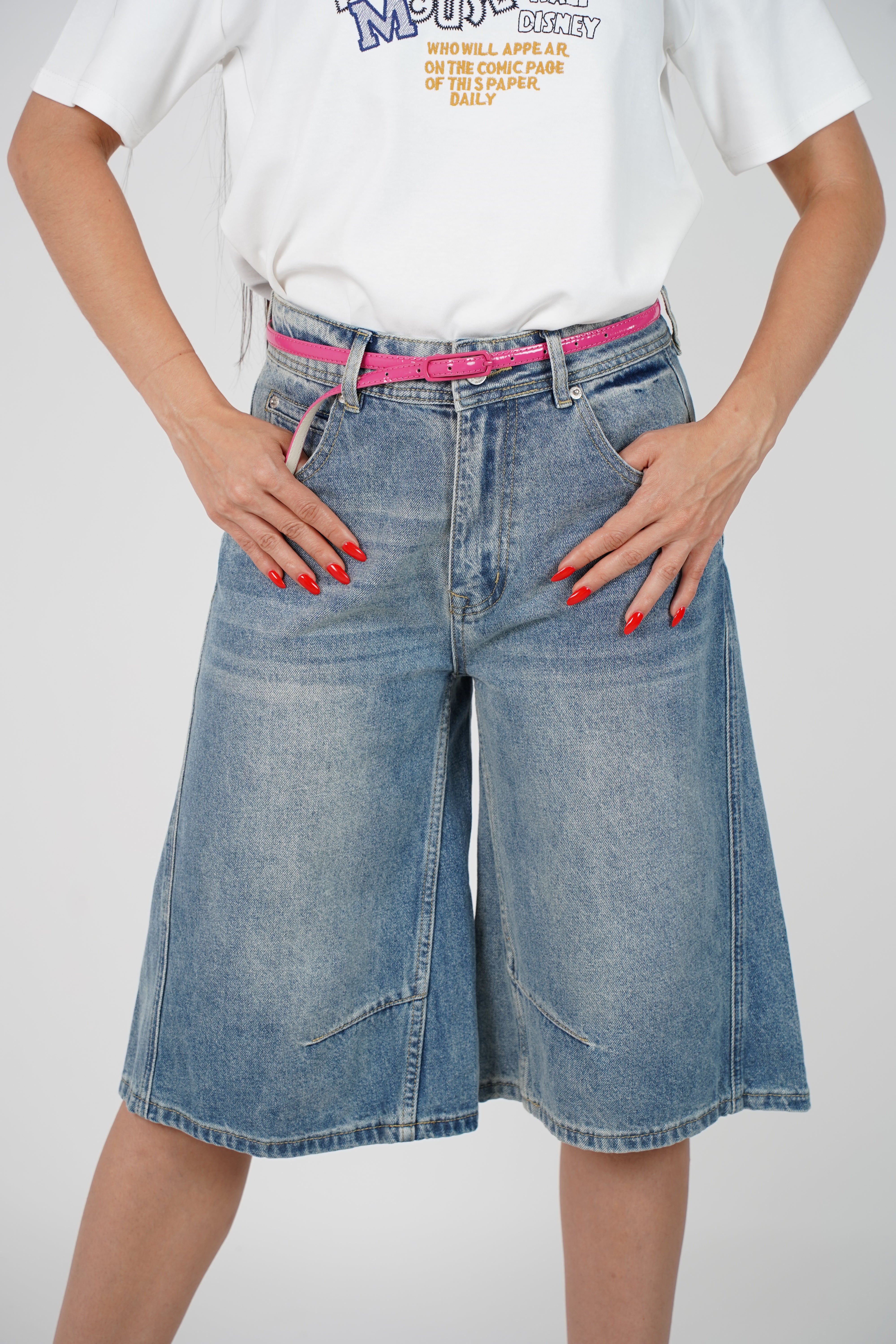 Kalu Bermuda Shorts – Washed Black Denim Cool