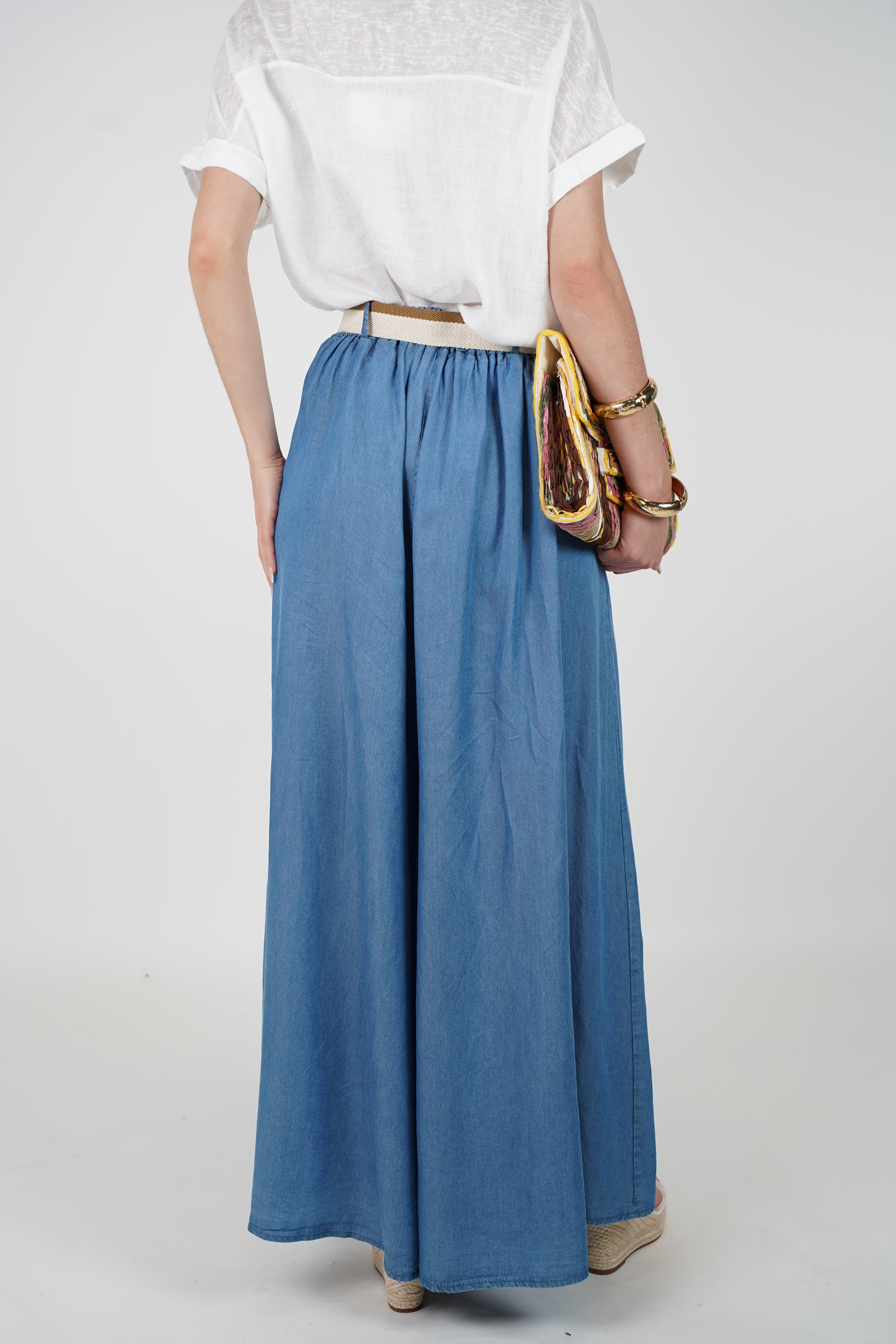 Vionne Belted Pants – Effortless Wide-Leg Style with Included Belt