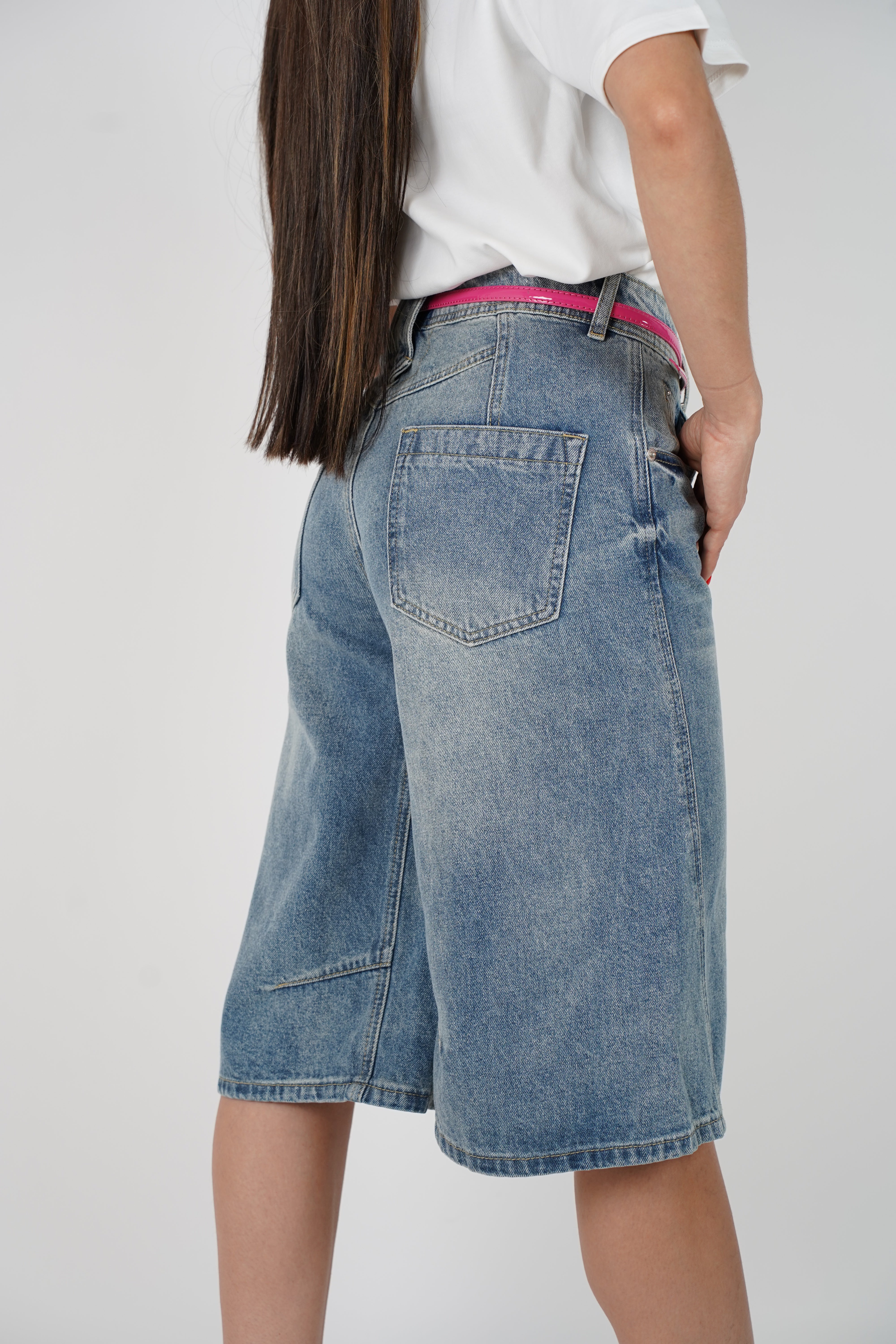 Kalu Bermuda Shorts – Washed Black Denim Cool