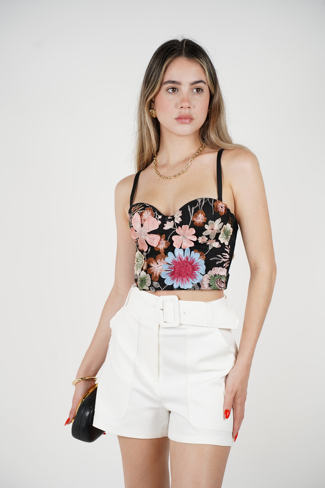 Luxin Belted Shorts – High-Waisted Structured Shorts with Matching Belt