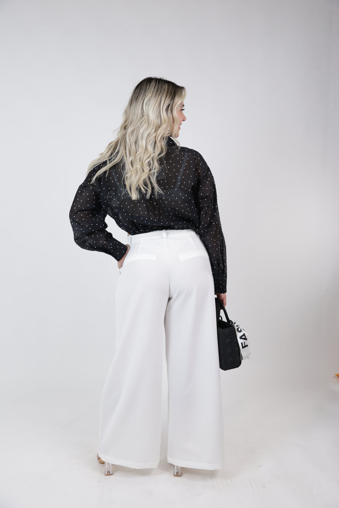 Naelle Sheer Polka Dot Top – Lightweight, Chic & Playful