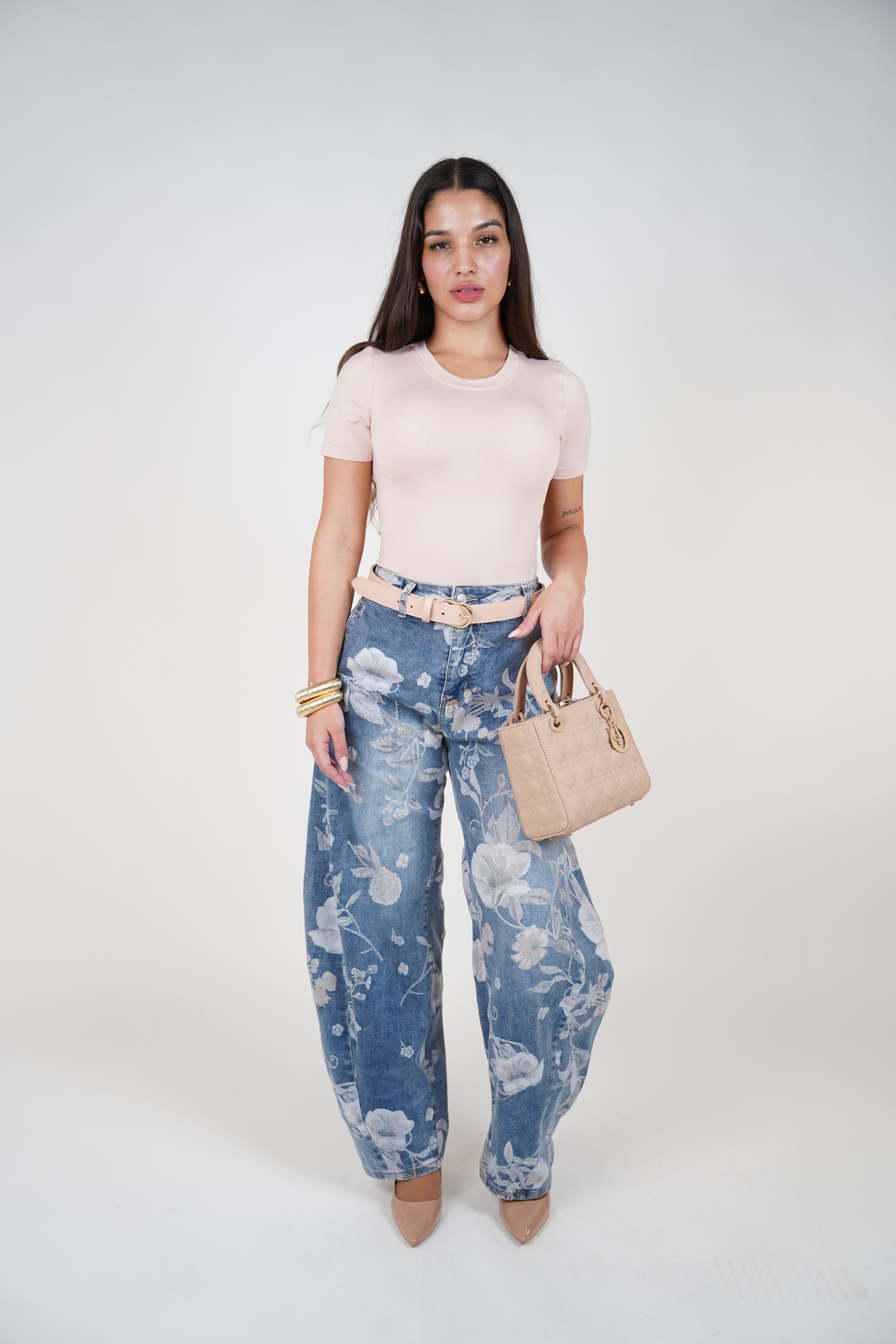 Tavi Floral Barrel Jeans