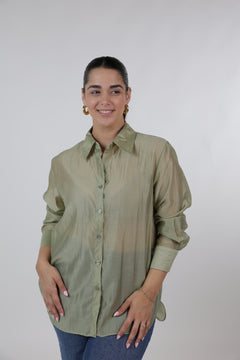 Zolia Sheer Button Down
