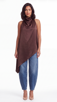 Sundry Silk Asymmetrical Blouse