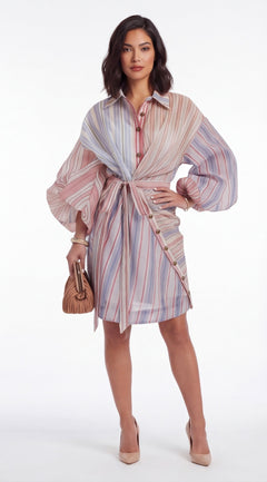 Zyraen Stripe Mini Dress