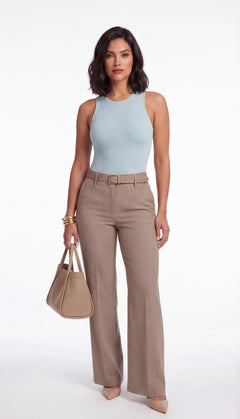 Axton Solid Belted Pants