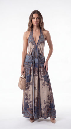 Anelle Halter Maxi Dress