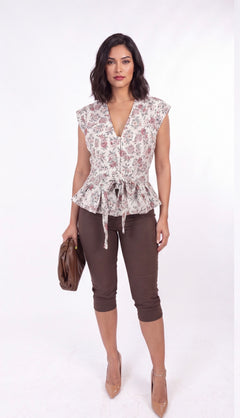Astera Solid Capri Pants