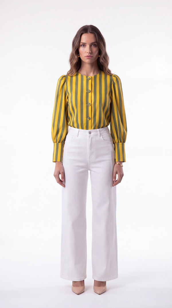 Dore Vintage Puff Sleeve Top