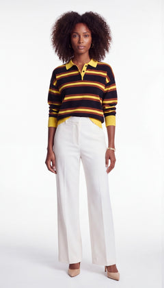 Nacre Retro Stripe Polo