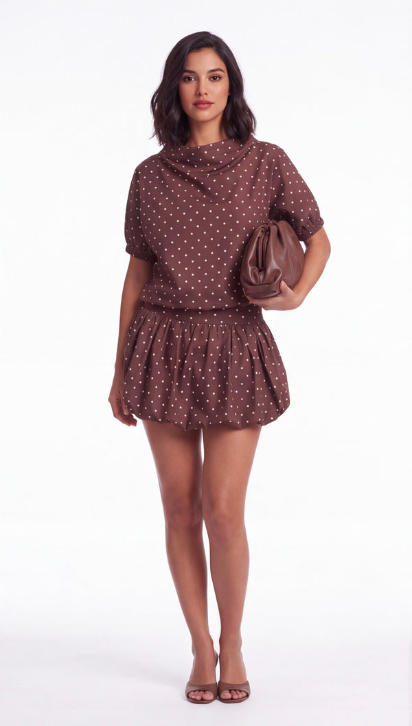 Gilde Polka Dot Skirt Set